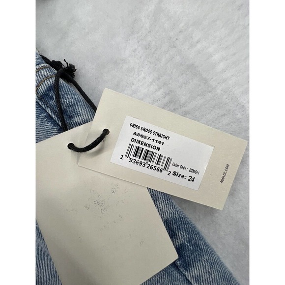 Agolde Criss Cross Straight Jeans Size 24 in Dimension - Picture 8 of 11